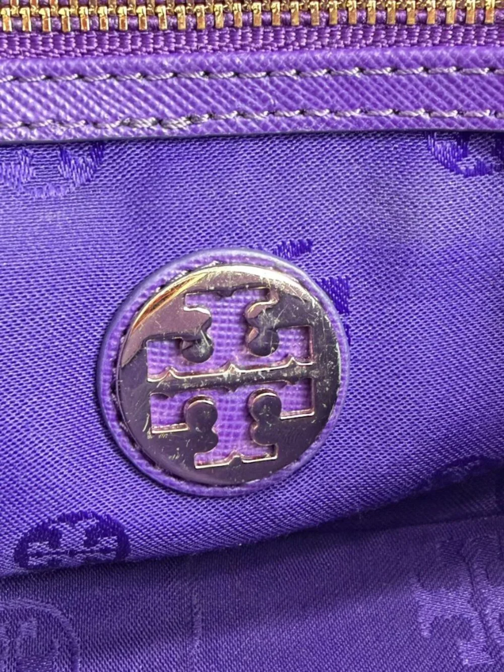 TORY BURCH Robinson Purple Saffiano Leather Crossbody Shoulder Bag